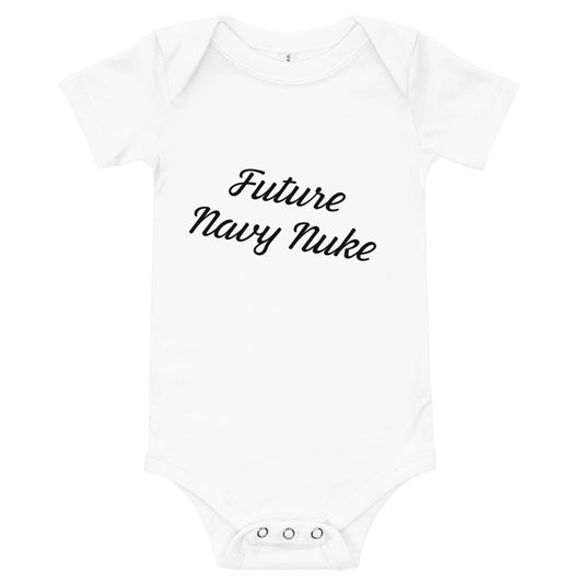 Baby short sleeve one piece-Future navy nuke